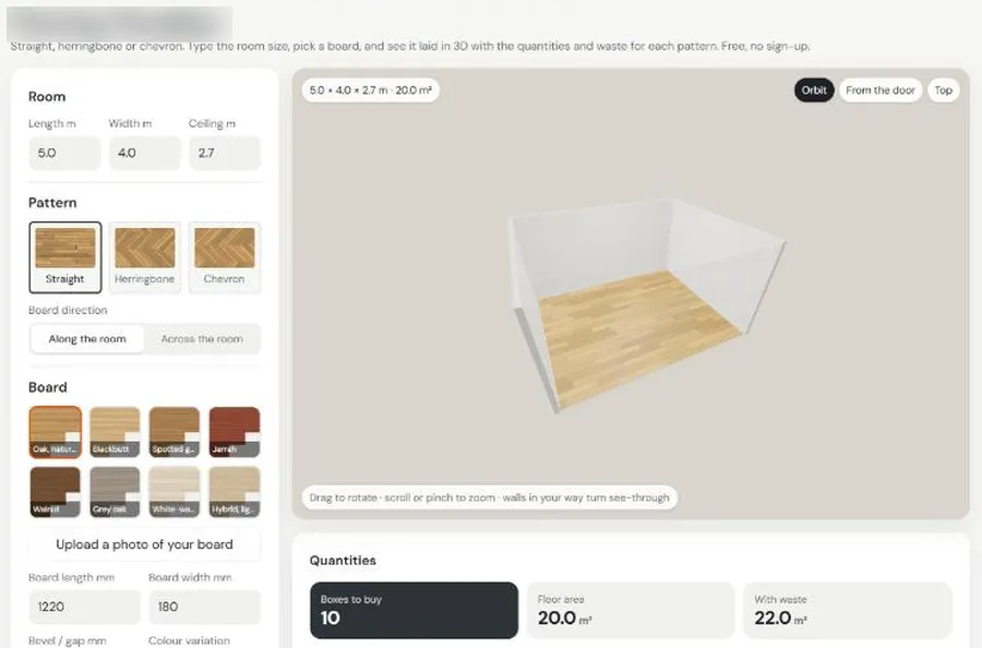 Flooring planner